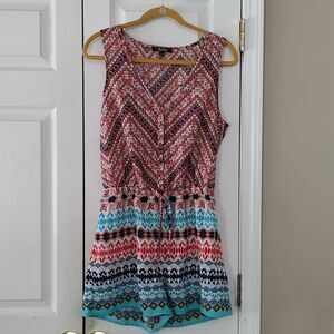 BeBop  tribal boho sleeveless romper Sz L